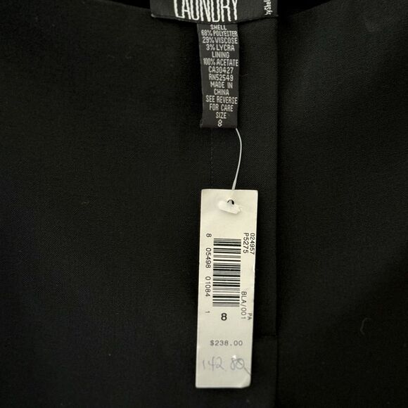 Y2K NWT Laundry by Shelli Segal Black On Black Sequins Wide Leg Dress Pants Sz 8 - Picture 5 of 5